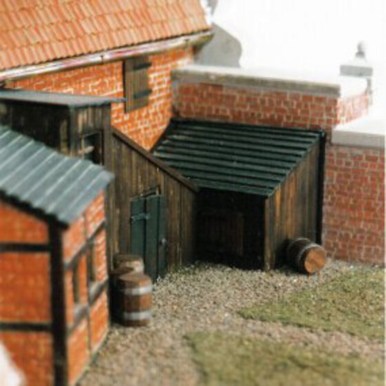 Äußeres Holstentor Budenanbauten Stadtseite